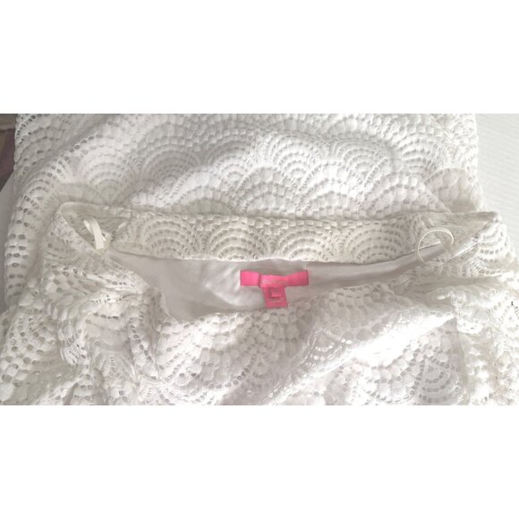 Lilly Pulitzer Size XS White Lace Off-Shoulder Dress Nylon & Polyester - Picture 12 of 16